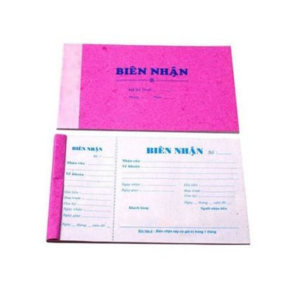 BIÊN NHẬN 1 LIÊN 10 X 14.5CM