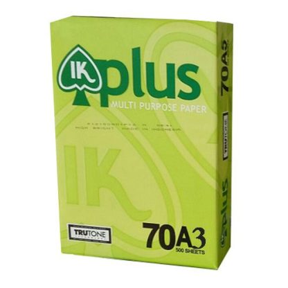 GIẤY IN IK PLUS A3 ĐỊNH LƯỢNG 70GSM 500 TỜ