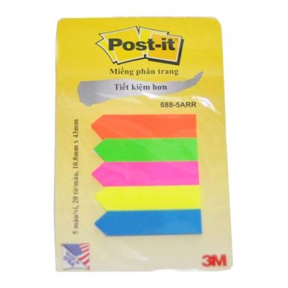 GIẤY NOTE POST-IT PHÂN TRANG NHỰA MŨI TÊN 5 MÀU 11 X 43MM