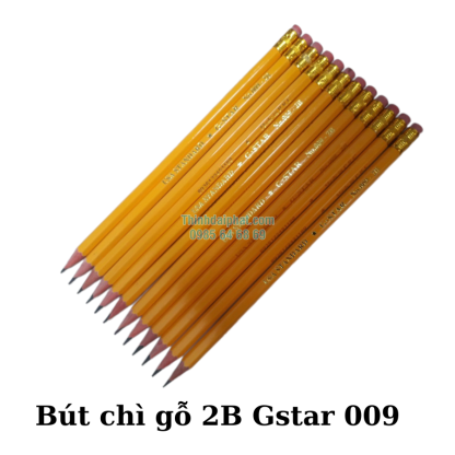 Hộp 12 Cây Bút Chì Đen Thân Gỗ GSTAR GS009 - 2B - Hình ảnh 4