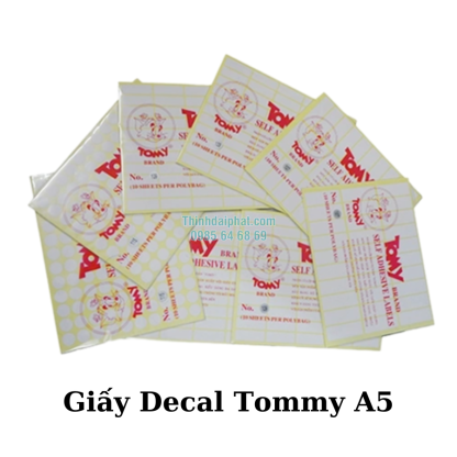 Hình ảnh giấy Decal Tommy A5
