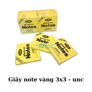 Hình ảnh giấy Note vàng 3x3 UNC