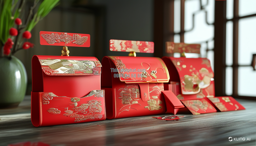 Hình ảnh sáng tạo bao lì xì hiện đại