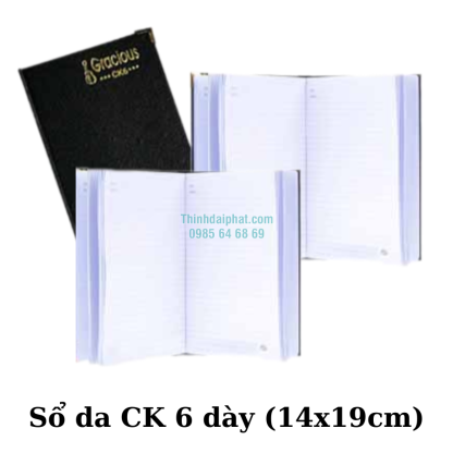 Hình ảnh sổ da CK 6 dày (14x19cm)