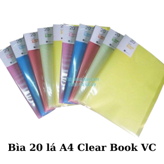 Hình ảnh bìa 20 lá A4 Clear Book VC