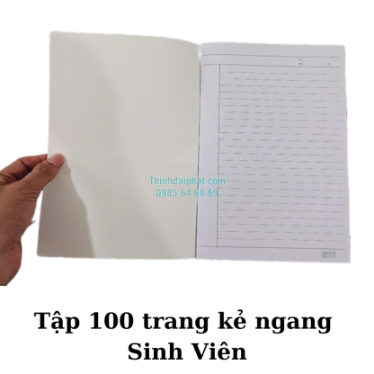 Hình ảnh tập 100 trang kẻ ngang Sinh Viên