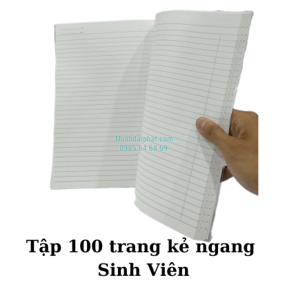 Hình ảnh tập 100 trang kẻ ngang Sinh Viên