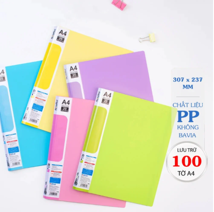 Bìa Hồ Sơ Pastel Thiên Long Flexoffice FO-DB007/NĐ 20 Lá - Sắp Xếp Tài Liệu Gọn Gàng, Thẩm Mỹ